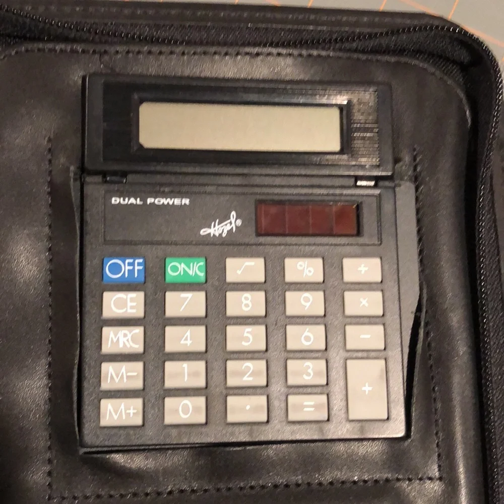 Sun Microsystems genuine leather professional zip portfolio